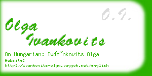 olga ivankovits business card